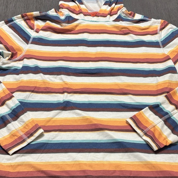 L.L. Bean Men’s Everyday SunSmart Tee Long Sleeve Striped Pullover Hoodie Size L - Picture 5 of 10